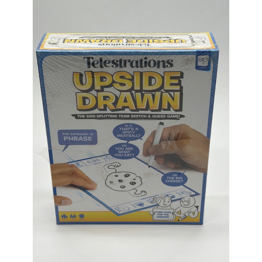 Telestrations Upside Drawn Board Game The OP Games New Sealed Party Sketch Guess